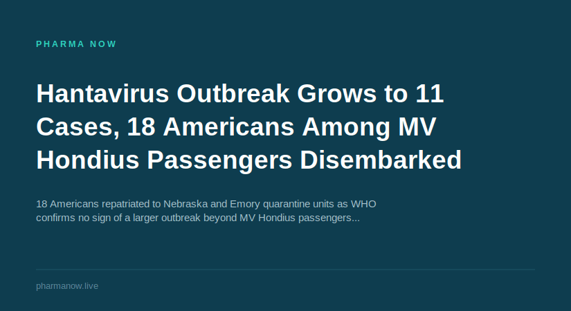 Hantavirus Outbreak Grows to 11 Cases, 18 Americans Among MV Hondius Passengers Disembarked Hantavirus Outbreak Grows to 11 Cases, 18 Americans Among MV Hondius Passengers Disembarked